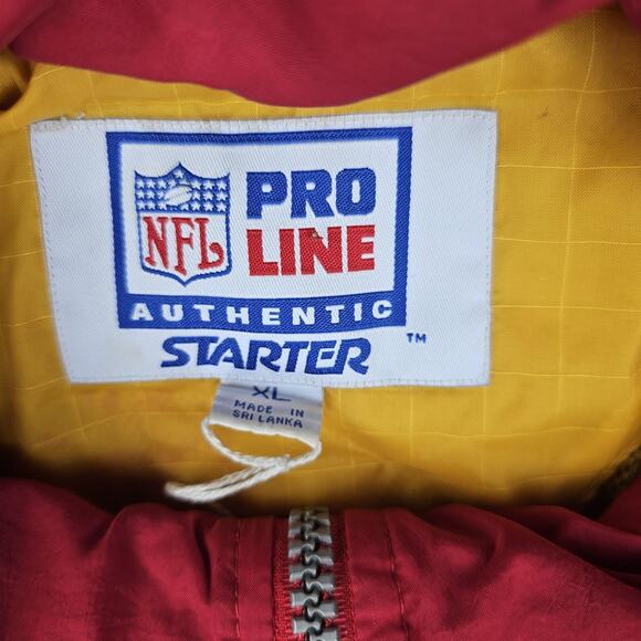 Vintage Kansas City Chiefs Starter Jacket Mens XL NFL Football Windbreaker 90s - Picture 4 of 8
